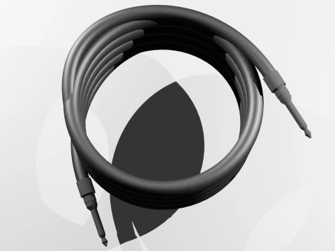 Jack cable for electric guitar 3D Model