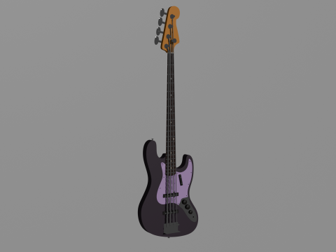 Jazz bass guitar Model 3D