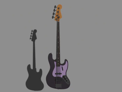 Jazz bass guitar 3D Model