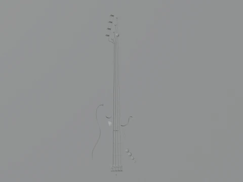 Jazz bass guitar 3D Model