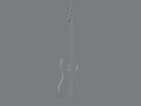 Jazz bass guitar 3D Модель