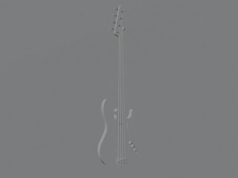 Jazz bass guitar 3D Model