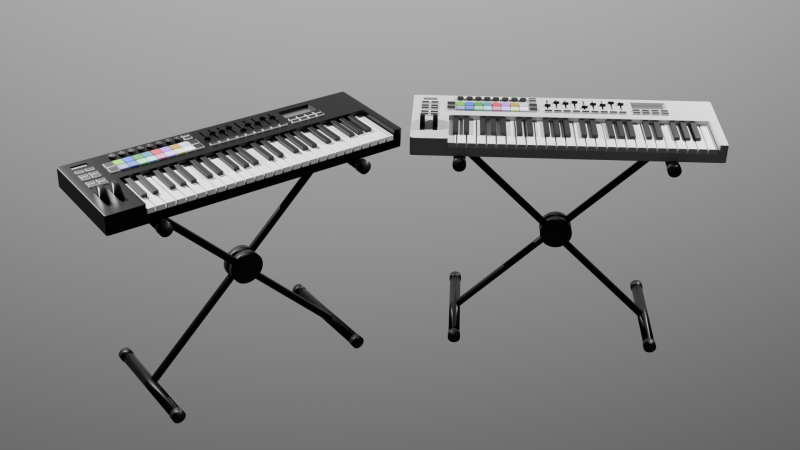 Piano Keyboard Modelo 3D .c4d .max .obj .3ds .fbx .stl .blend 