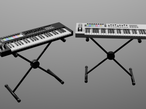Piano Keyboard Model 3D