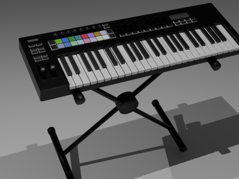 Piano Keyboard Modelo 3D