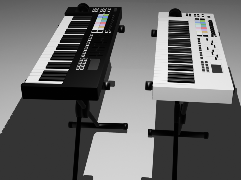Piano Keyboard Modelo 3D