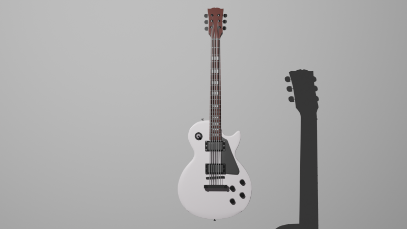 Les Paul electric guitar 3D Model .c4d .max .obj .3ds .fbx .stl .blend 