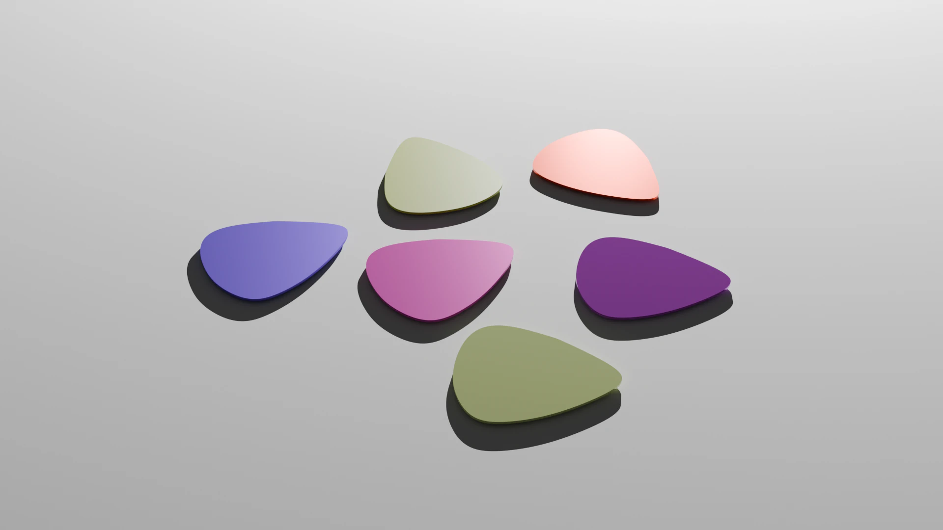 Guitar Pick 3D Model .c4d .max .obj .3ds .fbx .stl .blend
