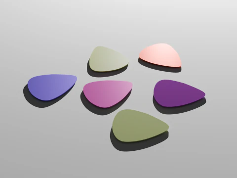 Gitarrenplektrum 3D Modell