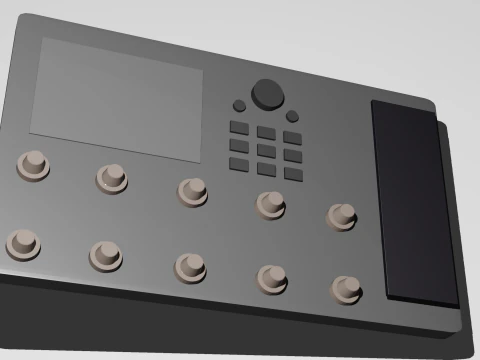 Processador de guitarra Modelo 3D
