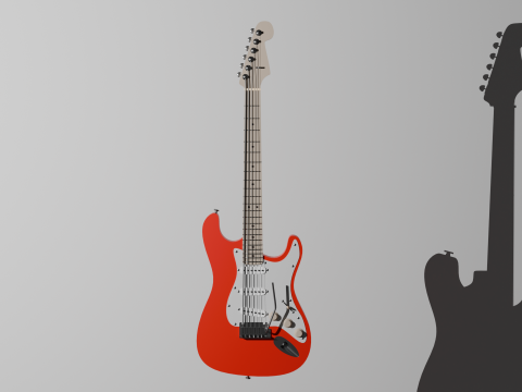 Stratocaster electric guitar Model 3D