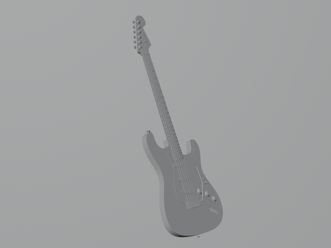Stratocaster electric guitar Modèle 3D