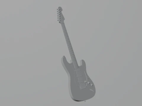 Stratocaster electric guitar 3D Model