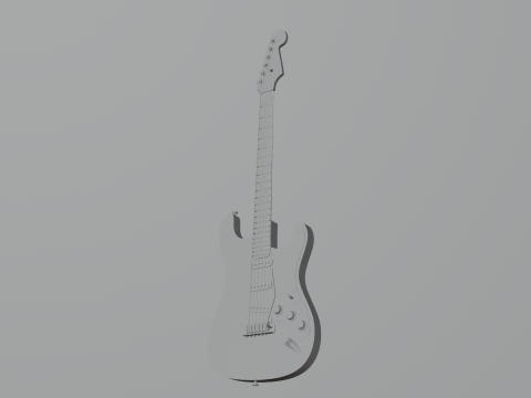 Stratocaster electric guitar Modèle 3D