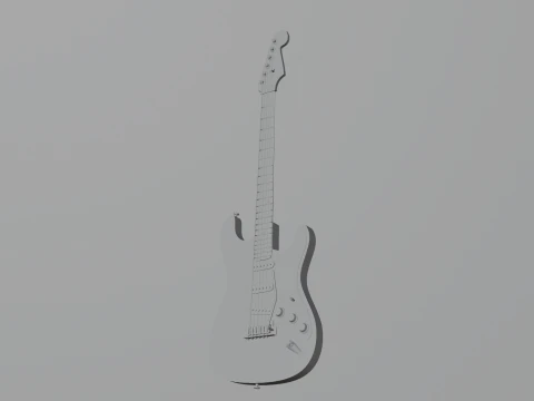 Stratocaster electric guitar 3D Model