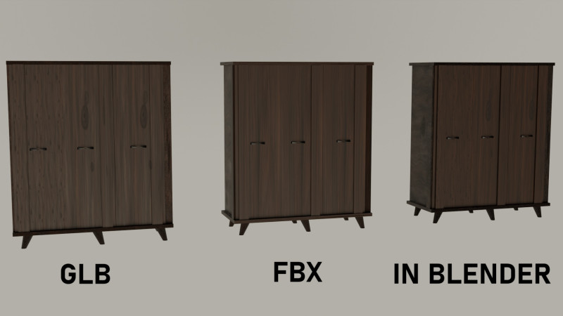 Wardrope 3D Model .c4d .max .obj .3ds .fbx .stl .blend 