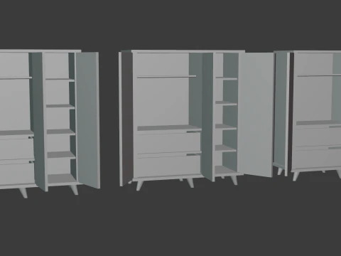 Garderobe 3D Modell