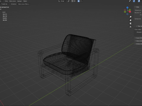 WOOD EXTERIOR COUCH 3D Модель