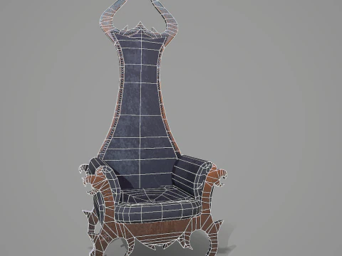 Gothic Armchair 3D Model