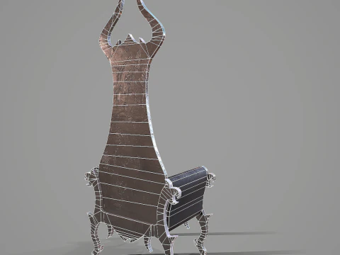Gothic Armchair 3D Model