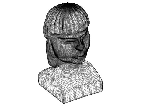 Exotic Ethnic Tribal Statue 3D Model