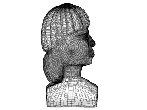 Exotic Ethnic Tribal Statue 3D Model