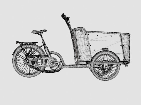 ECargo Round Bike 3D Model