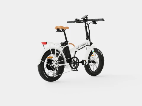 Bicicleta Branca Brilhante Modelo 3D