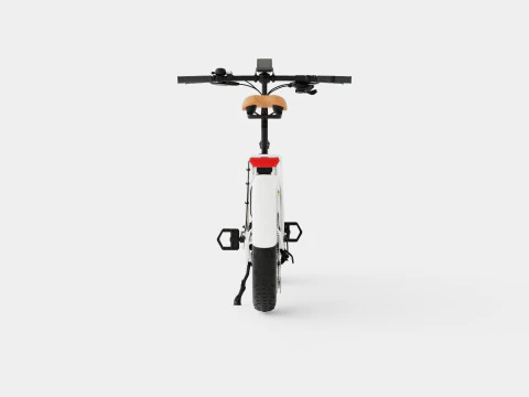 Bicicleta Branca Brilhante Modelo 3D