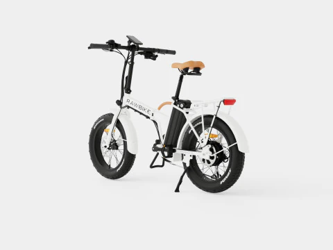 Bicicleta Branca Brilhante Modelo 3D