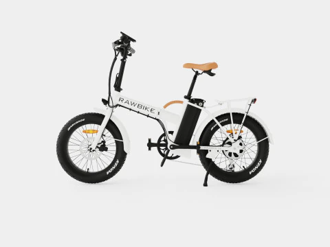 Bicicleta Branca Brilhante Modelo 3D