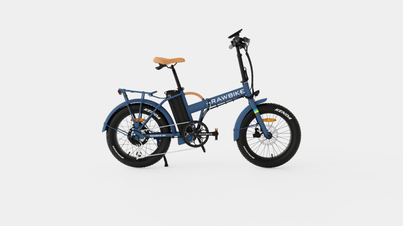 Matte Blue Bike 3D Модель .c4d .max .obj .3ds .fbx .stl .blend 