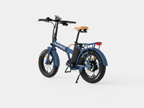 Matte Blue Bike 3D Model