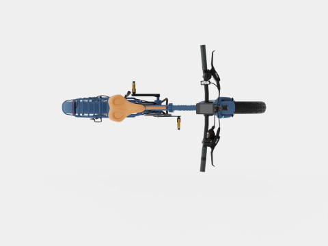 Matte Blue Bike 3D Модель