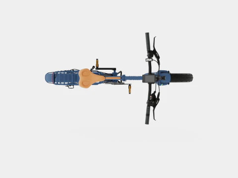 Matte Blue Bike 3D Model