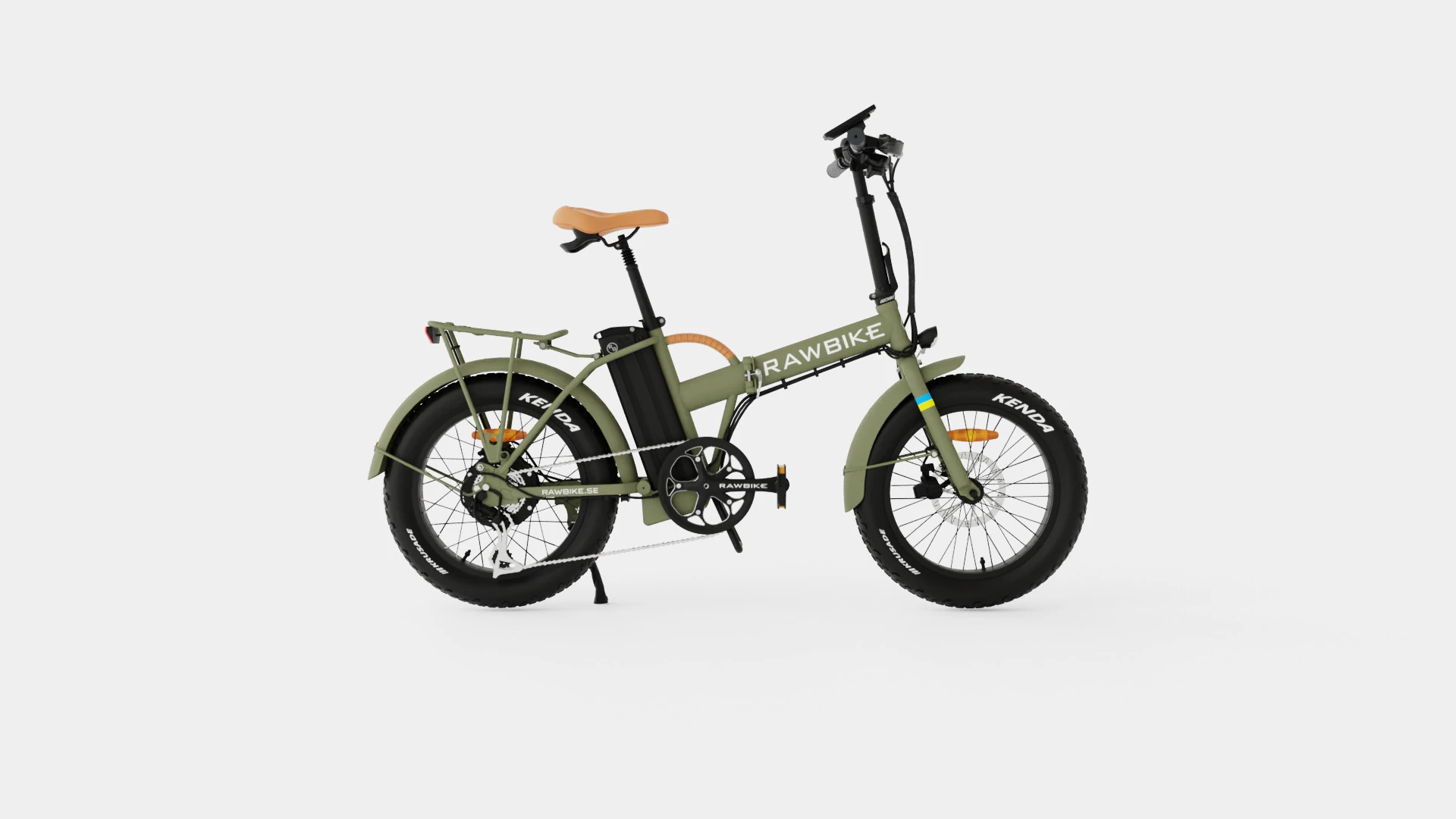 Matte Green Bike 3D Model .c4d .max .obj .3ds .fbx .stl .blend 