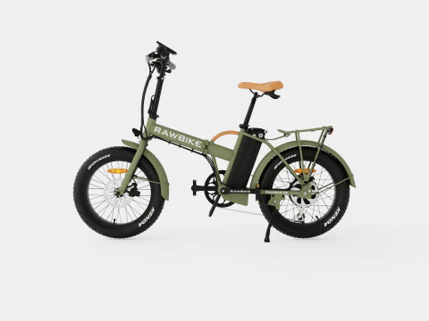 Matte Green Bike 3D Model