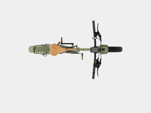 Matte Green Bike 3D Model