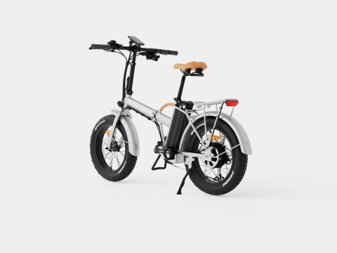Metallic Grey Bike Model 3D