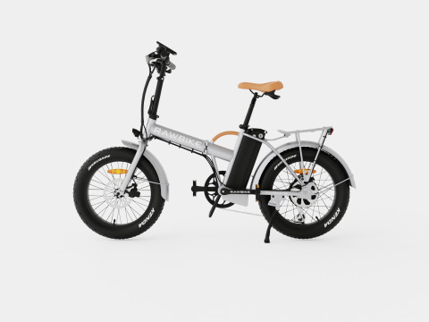 Metallic Grey Bike Model 3D
