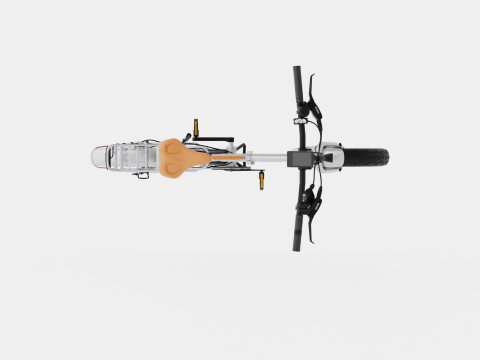 Metallic Grey Bike Model 3D