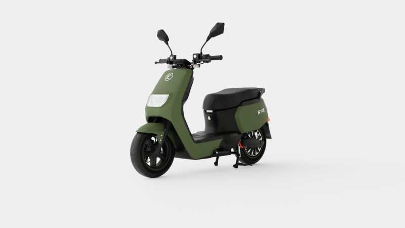Matte Green Scooter Model 3D .c4d .max .obj .3ds .fbx .stl .blend 