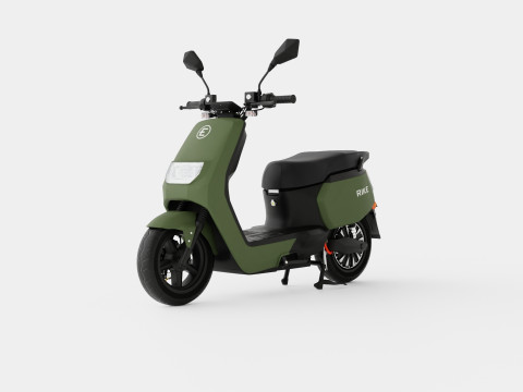 Matte Green Scooter Model 3D