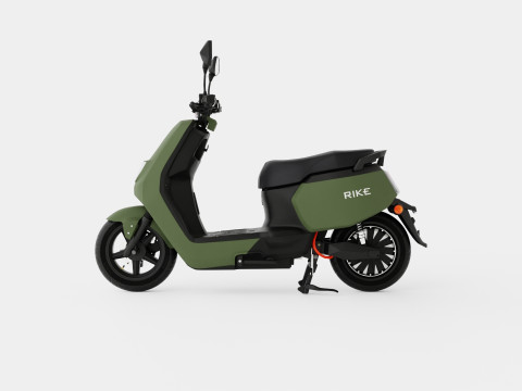 Matte Green Scooter Model 3D