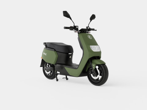 Matte Green Scooter Model 3D