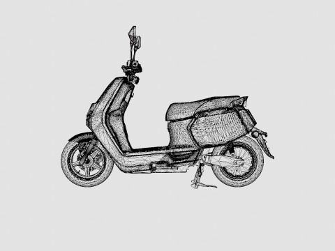 Matte Green Scooter Model 3D