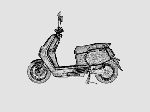 Matte Black Scooter 3D Model
