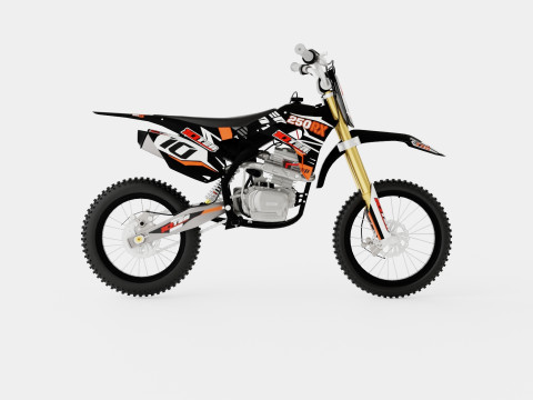 10Ten 250RX 250cc Dirt Bike 3D Model