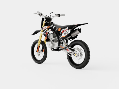 10Ten 250RX 250cc Dirt Bike Modello 3D