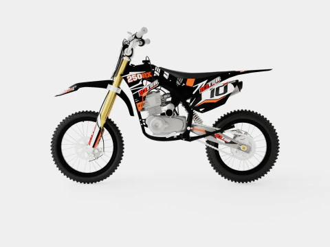 10Ten 250RX 250cc Dirt Bike 3D Model